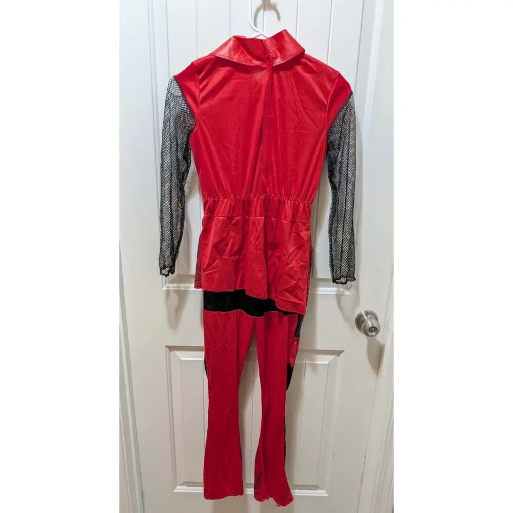 Disney Descendants Rise of Red Halloween Costume Cosplay Jumpsuit Girls L 10-12